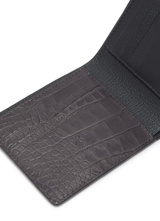 Detail View - Click To Enlarge - JEAN ROUSSEAU - 'Hipster' alligator leather bi fold wallet