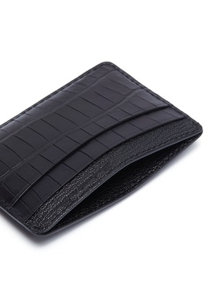 Detail View - Click To Enlarge - JEAN ROUSSEAU - Essentialism' alligator leather slim cardholder