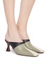 Figure View - Click To Enlarge - MANU ATELIER - 'XX' Colourblock Leather Mules