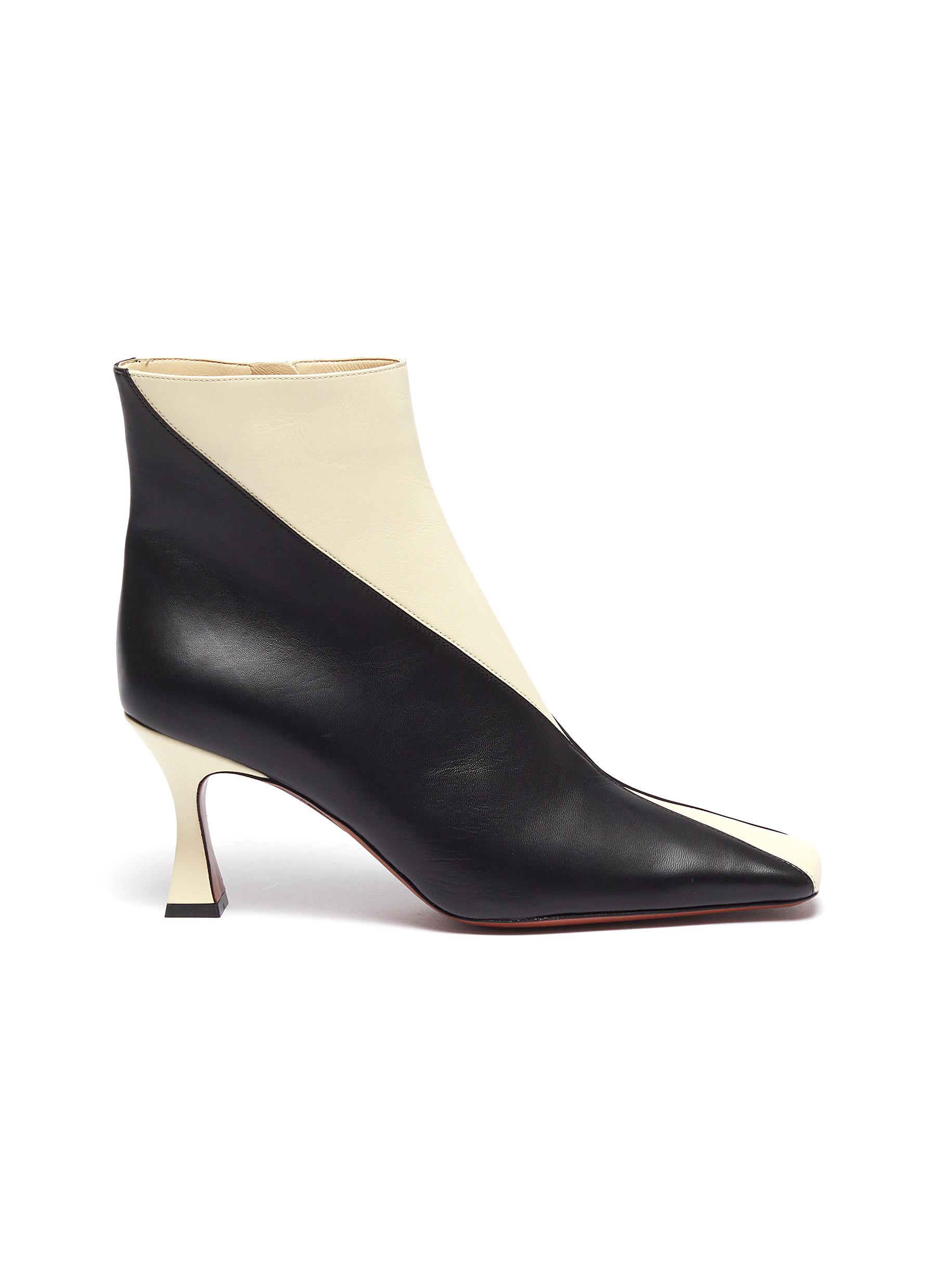 Manu Atelier Boots XX Duck Colourblock Leather Ankle Boots
