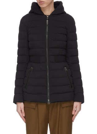 Main View - Click To Enlarge - MACKAGE - 'Kaila' cinched waist hooded puffer coat