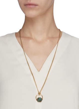 Figure View - Click To Enlarge - ISABEL MARANT - 'Sautoir' turquoise pendant necklace