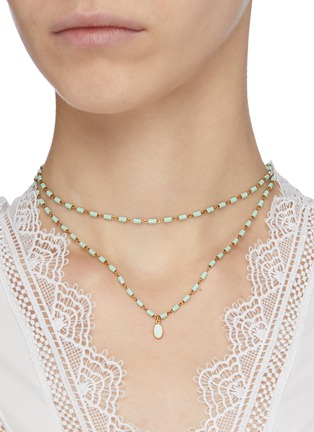 Figure View - Click To Enlarge - ISABEL MARANT - Sautoir' resin pendant long necklace