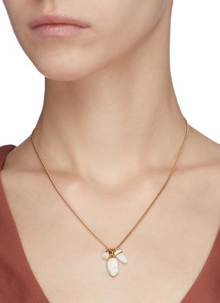 Figure View - Click To Enlarge - ISABEL MARANT - Collier' buffalo horn multi pendant necklace