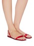 Figure View - Click To Enlarge - ALEXANDER WANG - Fold up satin sandals