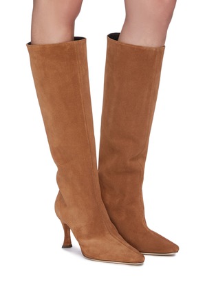 Figure View - Click To Enlarge - BY FAR - 'Stevie' suede thigh high boots