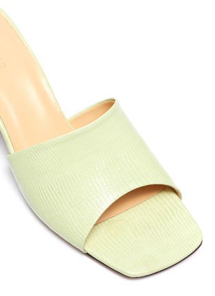 Detail View - Click To Enlarge - BY FAR - 'Lily' lizard embossed leather mules