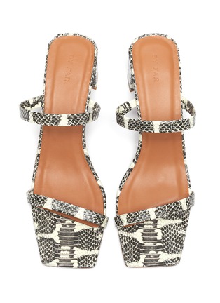 Detail View - Click To Enlarge - BY FAR - 'Tanya' snake embossed leather sandals