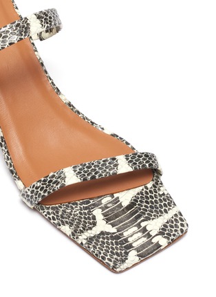 Detail View - Click To Enlarge - BY FAR - 'Tanya' snake embossed leather sandals