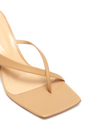 Detail View - Click To Enlarge - BY FAR - 'Theresa' square toe leather sandals