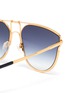 Detail View - Click To Enlarge - MATTHEW WILLIAMSON - 'D' metal frame gradient lenses sunglasses