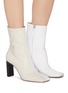 Figure View - Click To Enlarge - WANDLER - 'Isa' square toe two tone boots