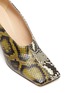 Detail View - Click To Enlarge - WANDLER - 'Isa' strappy square snake-embossed leather pumps
