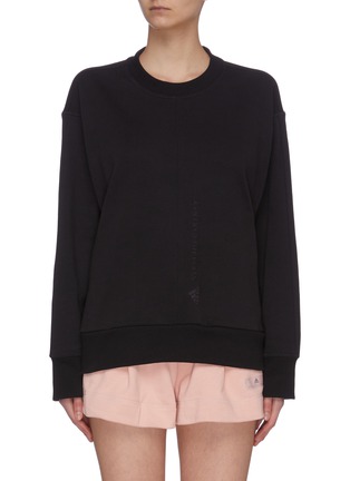 Main View - Click To Enlarge - ADIDAS BY STELLA MCCARTNEY - 'Ess' logo print patch panelled sweatshirt