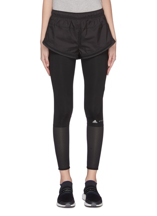 Main View - Click To Enlarge - ADIDAS BY STELLA MCCARTNEY - 'Ess' performance shorts over leggings