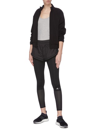 Figure View - Click To Enlarge - ADIDAS BY STELLA MCCARTNEY - 'Ess' performance shorts over leggings