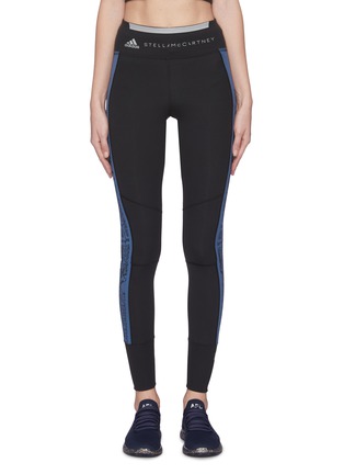 Main View - Click To Enlarge - ADIDAS BY STELLA MCCARTNEY - Contrast snake print panel outseam performance leggings