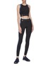 Figure View - Click To Enlarge - ADIDAS BY STELLA MCCARTNEY - Contrast snake print panel outseam performance leggings
