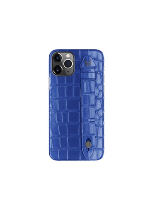 Main View - Click To Enlarge - HADORO PARIS - iPhone 11 Pro Max 'Alligator Finger' leather case