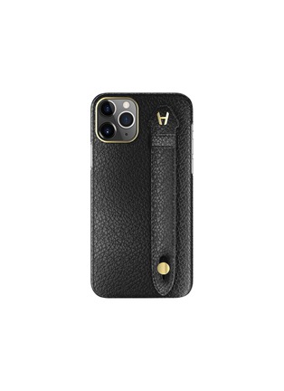 Main View - Click To Enlarge - HADORO PARIS - iPhone 11 Pro Max 'Calfskin Finger' gold leather case