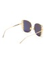 Figure View - Click To Enlarge - LINDA FARROW - Butterfly wing metal frame sunglasses