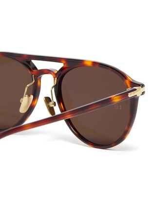 Detail View - Click To Enlarge - LINDA FARROW - Tortoiseshell Acetate Frame Sunglasses