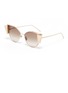 Main View - Click To Enlarge - LINDA FARROW - Metal ribbon frame cateye sunglasses