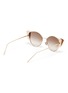 Figure View - Click To Enlarge - LINDA FARROW - Metal ribbon frame cateye sunglasses