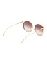 Figure View - Click To Enlarge - LINDA FARROW - Metal horn rimmed frame sunglasses