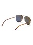 Figure View - Click To Enlarge - LINDA FARROW - metal frame tortoiseshell effect temples aviator sunglasses