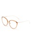 Main View - Click To Enlarge - LINDA FARROW - Acetate frame tobacco cateye optical glasses