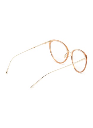 Figure View - Click To Enlarge - LINDA FARROW - Acetate frame tobacco cateye optical glasses