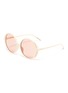 Main View - Click To Enlarge - LINDA FARROW - Acetate round frame sunglasses