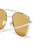 Detail View - Click To Enlarge - LINDA FARROW - Metal Square Frame Sunglasses