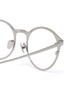 Detail View - Click To Enlarge - LINDA FARROW - Marble effect frame metal tips round optical glasses