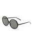 Main View - Click To Enlarge - LINDA FARROW - Acetate round frame sunglasses