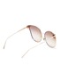 Figure View - Click To Enlarge - LINDA FARROW - Horn rimmed metal frame cateye sunglasses