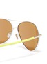 Detail View - Click To Enlarge - LINDA FARROW - Metal Frame Aviator Sunglasses