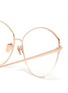 Detail View - Click To Enlarge - LINDA FARROW - Metal horn rimmed optical glasses