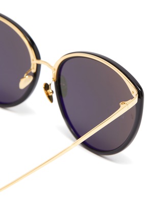 Detail View - Click To Enlarge - LINDA FARROW - Acetate frame cateye sunglasses