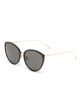 Main View - Click To Enlarge - LINDA FARROW - Acetate frame cateye sunglasses
