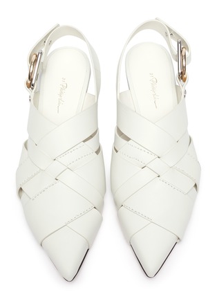 Detail View - Click To Enlarge - 3.1 PHILLIP LIM - 'Deanna' woven slingback leather flats