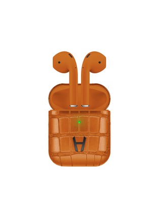 Main View - Click To Enlarge - HADORO PARIS - Customized alligator leather Airpods with wireless charging case