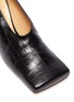Detail View - Click To Enlarge - A.W.A.K.E. MODE - 'Matilda' square toe croc embossed leather pumps