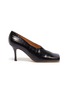 Main View - Click To Enlarge - A.W.A.K.E. MODE - 'Matilda' square toe croc embossed leather pumps