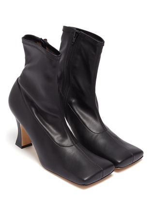 Detail View - Click To Enlarge - A.W.A.K.E. MODE - 'Priscilla' stretch leather ankle boots