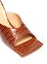 Detail View - Click To Enlarge - A.W.A.K.E. MODE - 'Mariom' square toe croc embossed leather mules