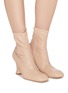 Figure View - Click To Enlarge - A.W.A.K.E. MODE - 'Priscilla' stretch leather ankle boots