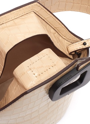 Detail View - Click To Enlarge - DANSE LENTE - 'XS Johnny' mini hexagonal croc embossed leather bag
