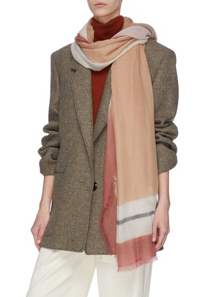 Figure View - Click To Enlarge - AMA PURE - '3 Frames Rosee' Cashmere Scarf